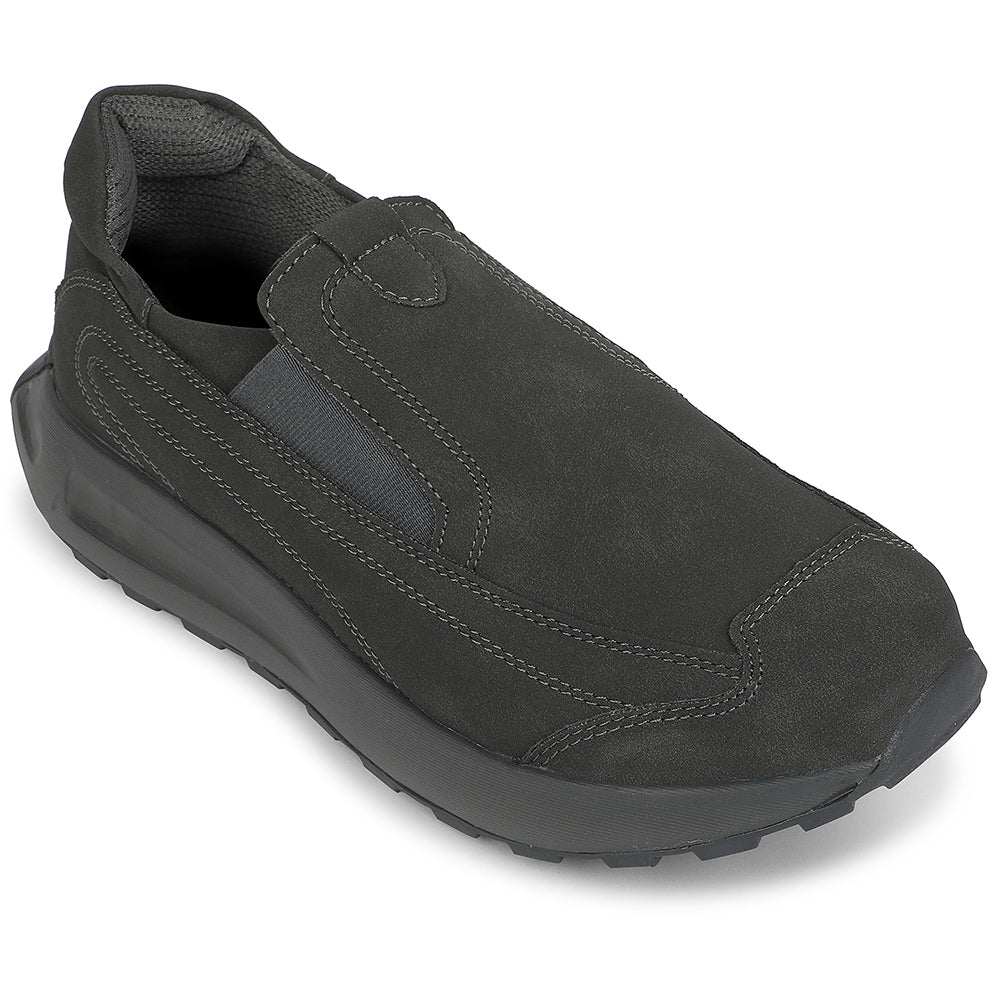 Buy LEAP7X Grey Sports Non Lacing Walking Shoes for Men