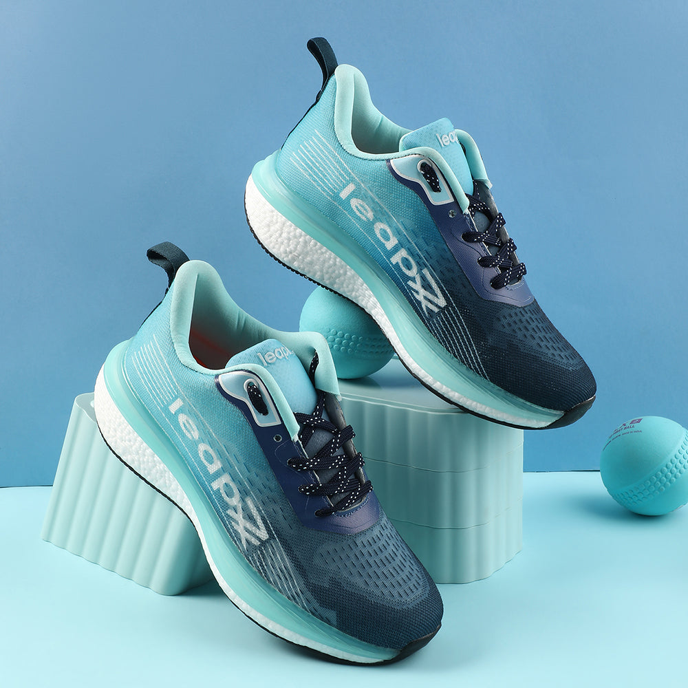 Buy Leap7x Sea Green Sports Lacing Running Shoes For Men RWM-02 By