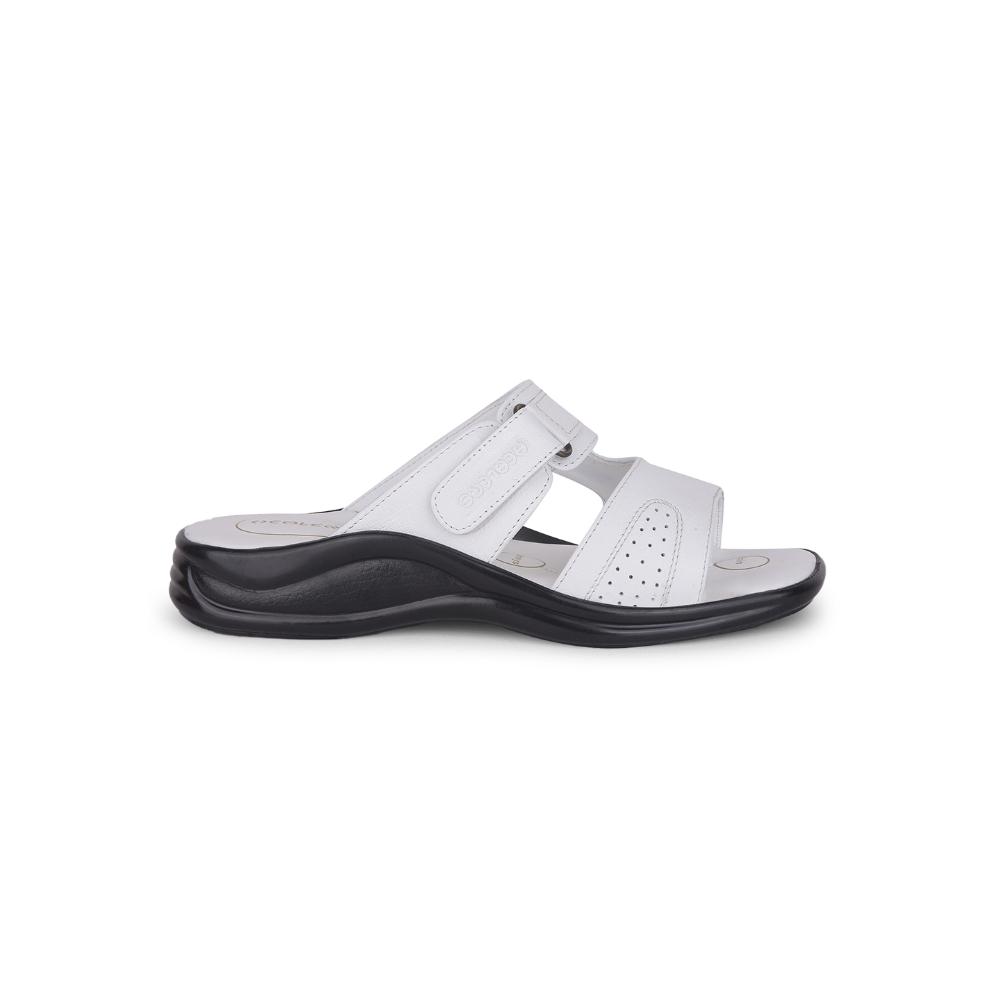 Healers Casual White Toe Ring Slippers For 213-91 Men By Liberty