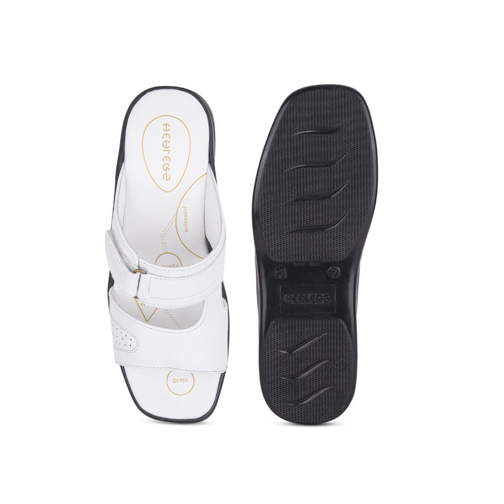 Healers Casual White Toe Ring Slippers For 213-91 Men By Liberty