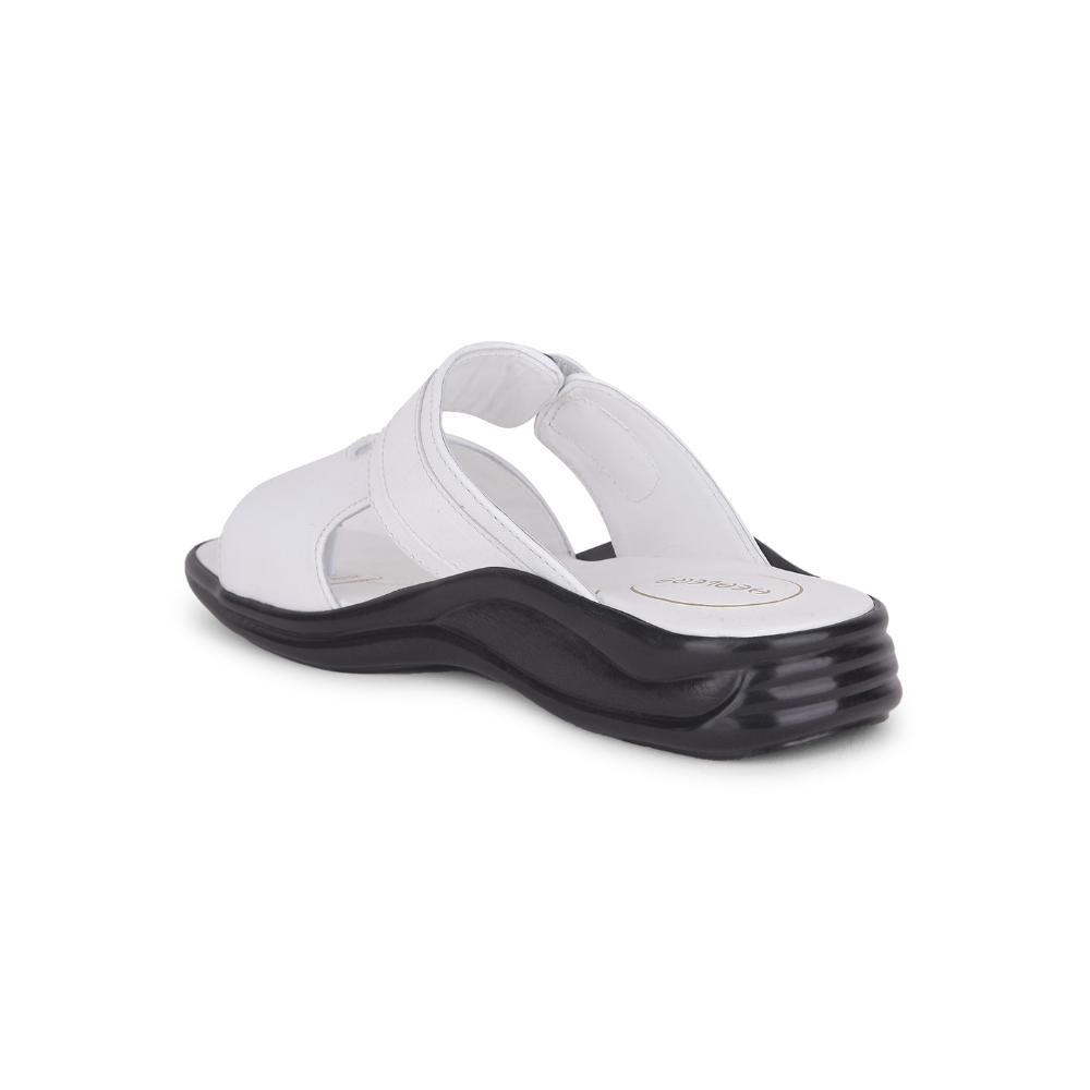 Healers Casual White Toe Ring Slippers For 213-91 Men By Liberty
