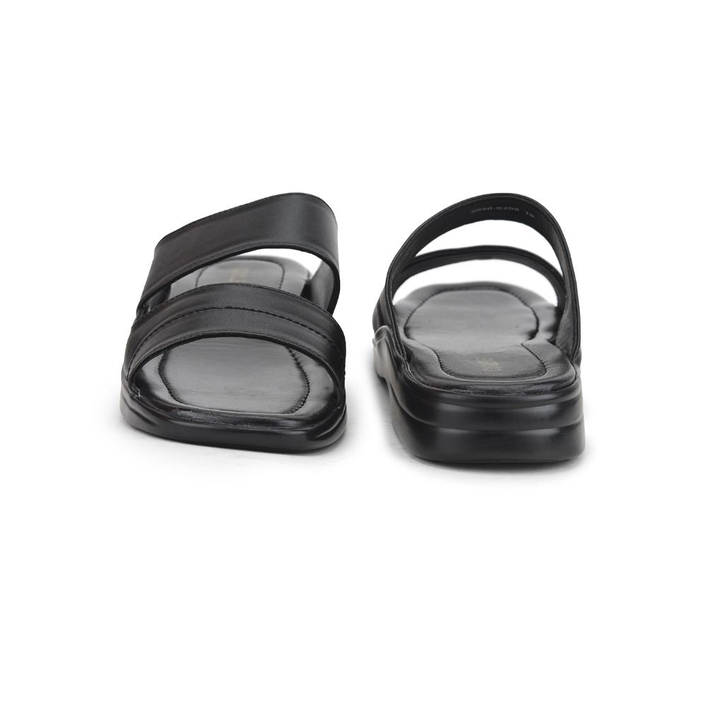 Coolers Casual (Black) Slippers For Men 25-S29 By Liberty