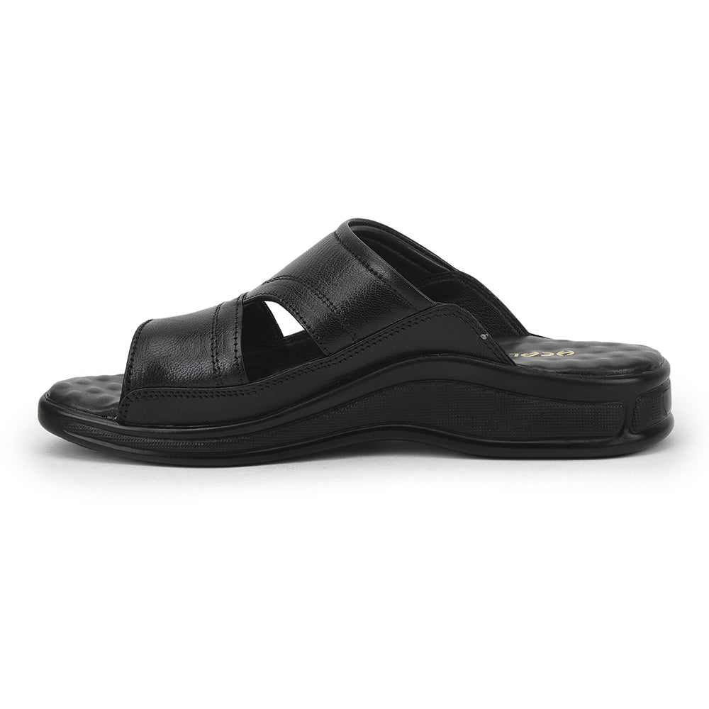 Healers Casual Slippers For Men (Black) 25-83D By Liberty