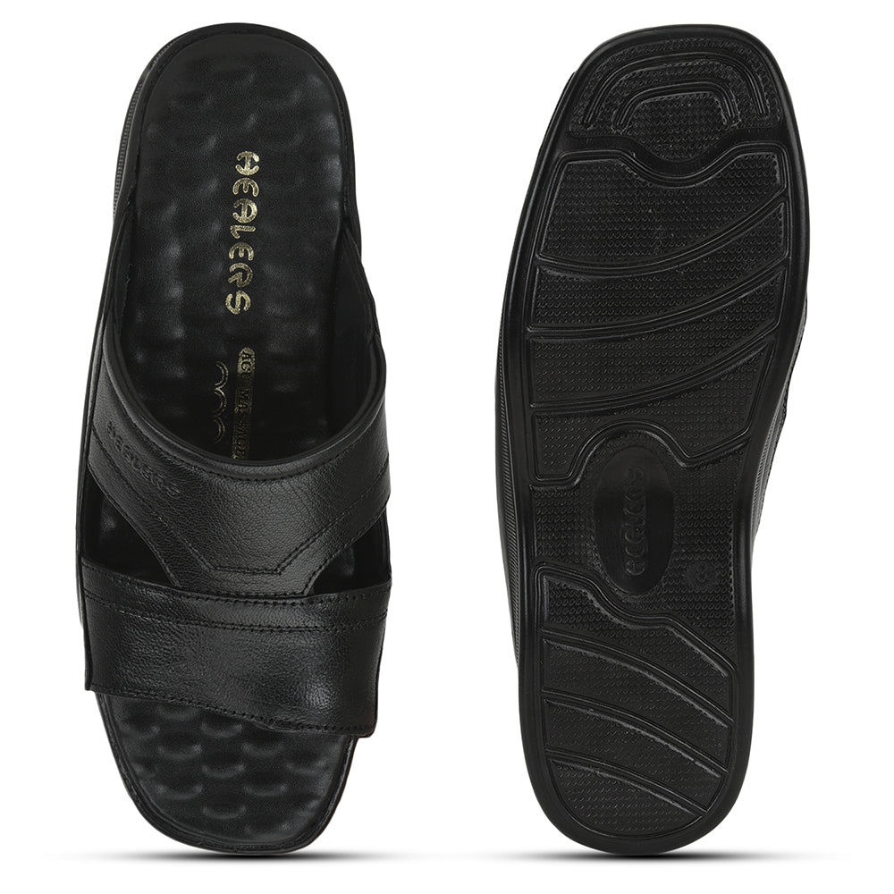 Healers Casual Slippers For Men (Black) 25-83D By Liberty
