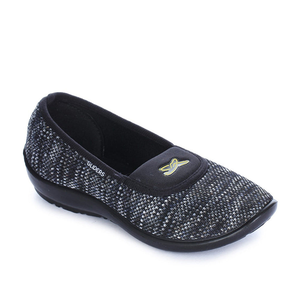 Gliders (Black) Casual Ballerina Shoes For Women ELENA-3 By Liberty