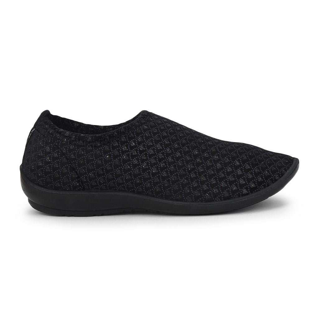 Gliders (Black) Casual Ballerina Shoes For Ladies Marina-163 By Liberty
