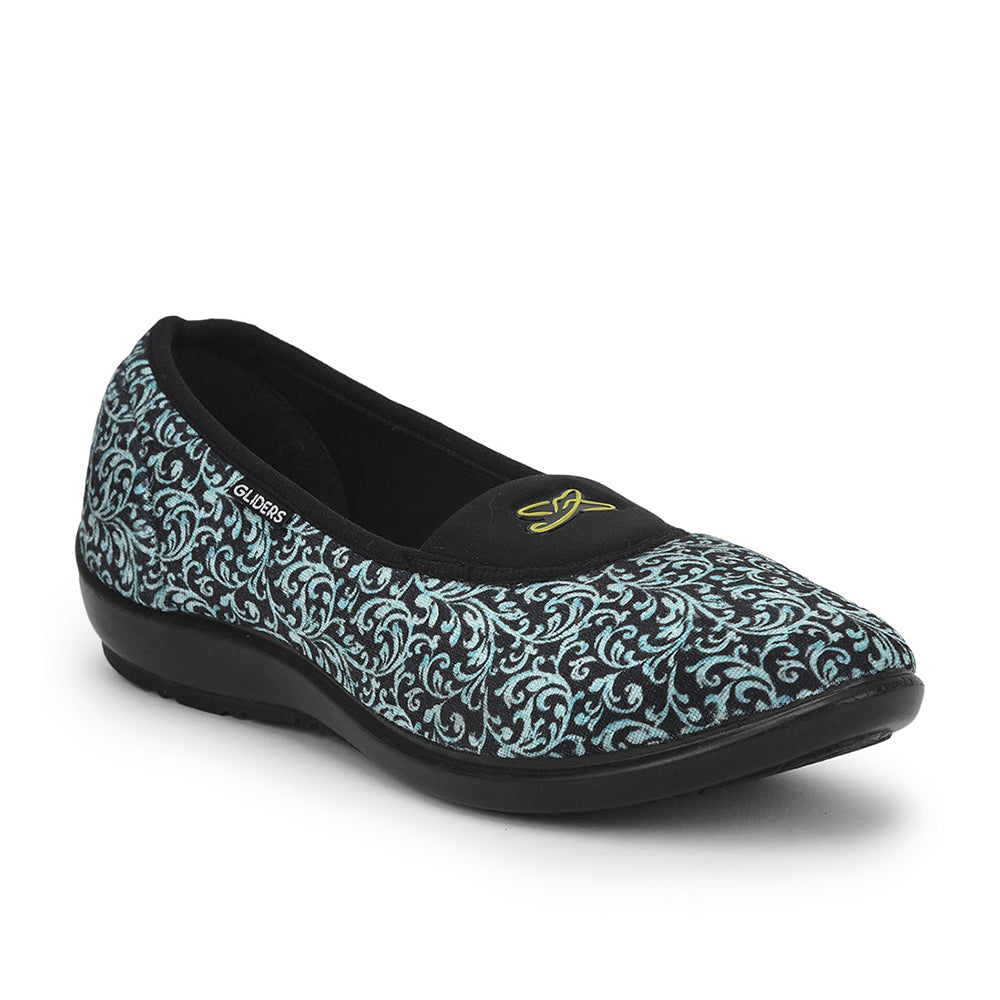 Gliders (S.Blue) Casual Ballerina Shoes For Ladies ELENA-133 By Liberty