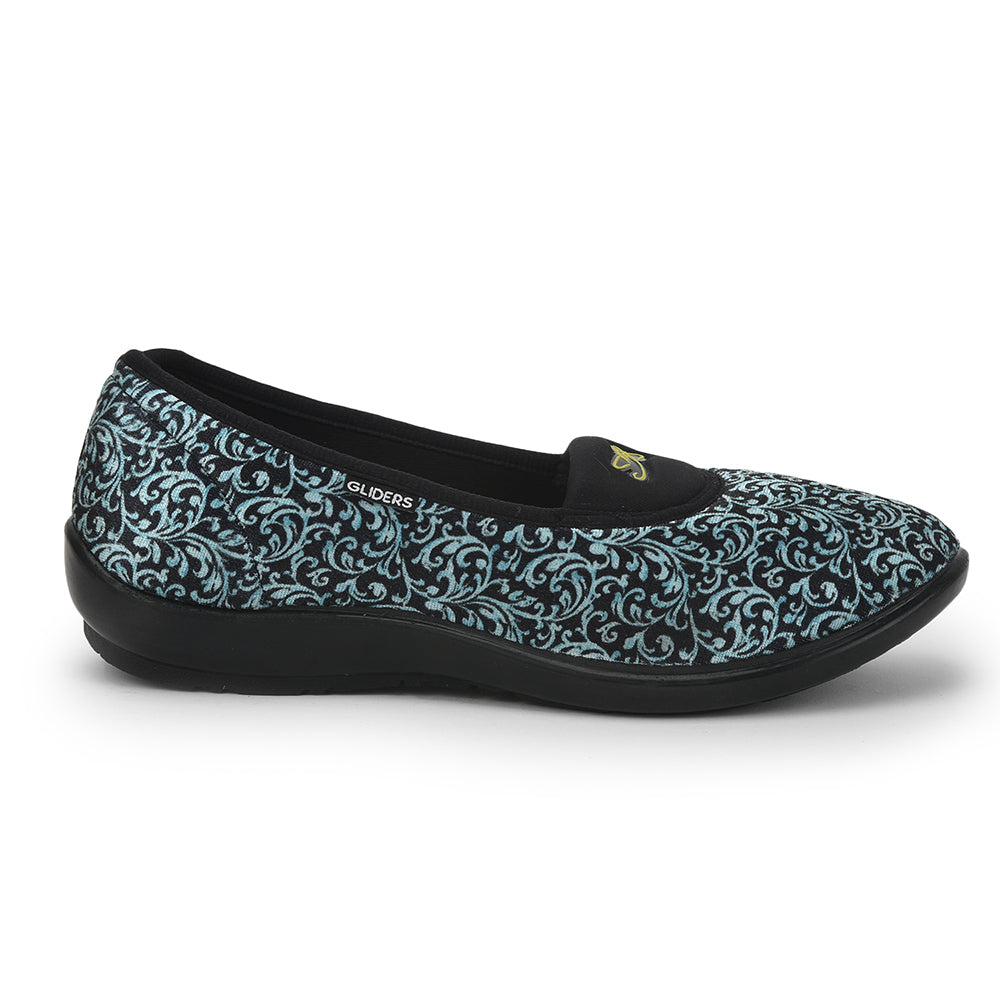 Gliders (S.Blue) Casual Ballerina Shoes For Ladies ELENA-133 By Liberty