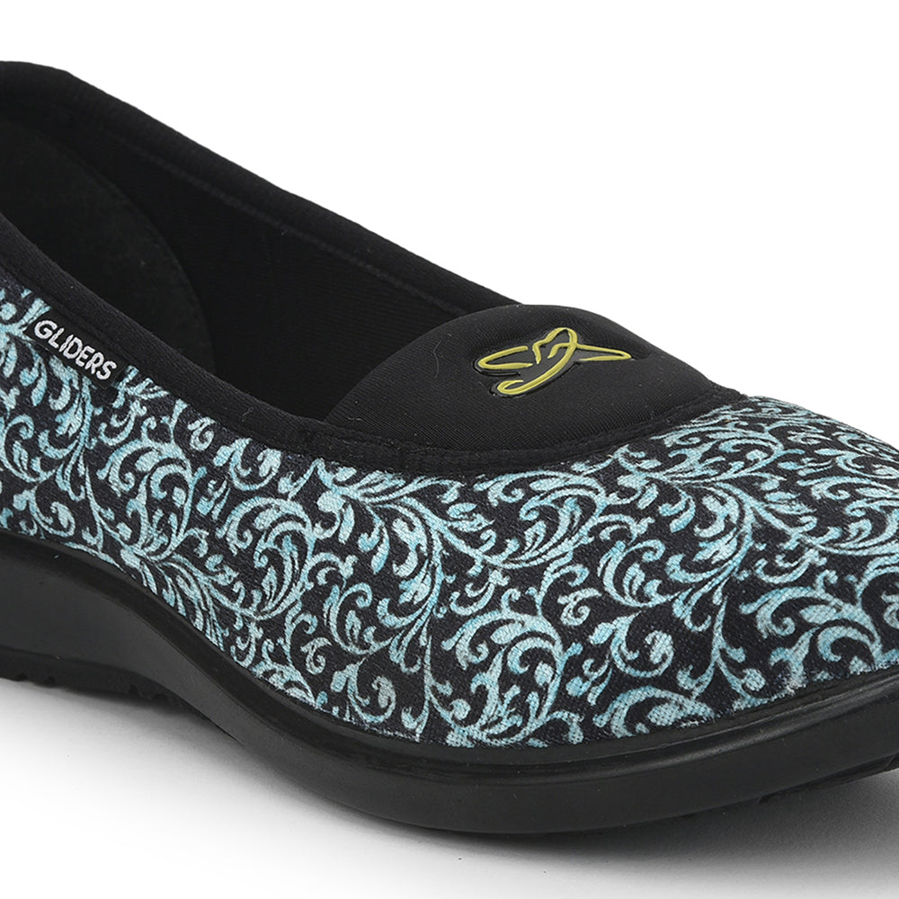 Gliders (S.Blue) Casual Ballerina Shoes For Ladies ELENA-133 By Liberty