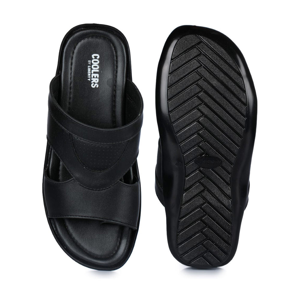 Coolers Casual (Black) Slippers For Men COOL99-15 By Liberty