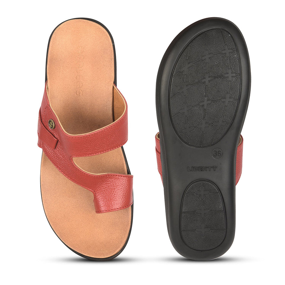 Healers Casual (Red) Thongs For Women LYRA-1 By Liberty