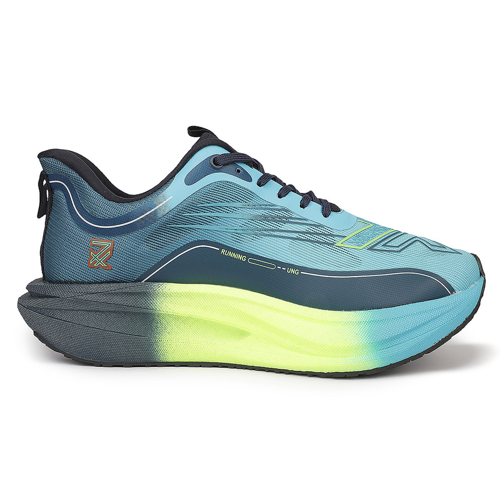 Buy Leap7X ZLP-XM-19 Sea Green Sports Lacing Running Shoes for Men
