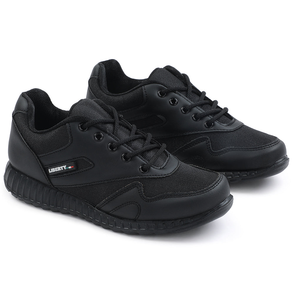 Force 10 Black Lacing Uniform School Shoes For Kids 9906-90GN By Liberty