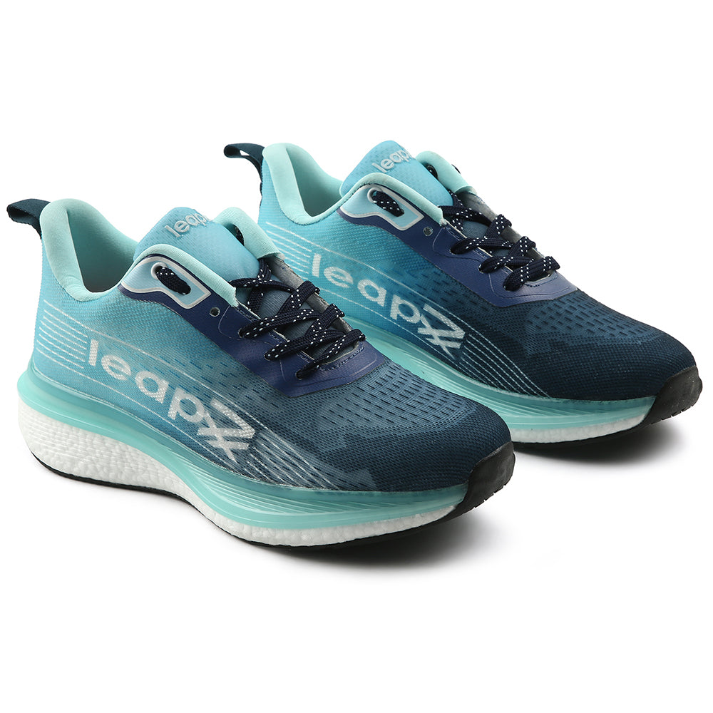 Buy Leap7x Sea Green Sports Lacing Running Shoes For Men RWM-02 By