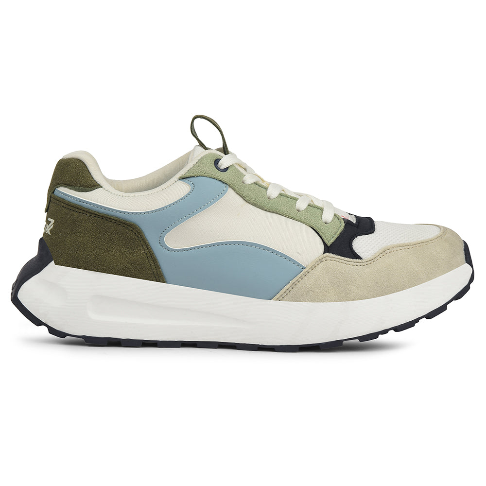 Buy Leap7x Light Grey Sports Lacing Running Shoes For Kids