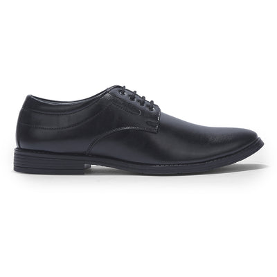 Fortune HML-86E Black Formal Lacing Derby Shoes for Men by Liberty