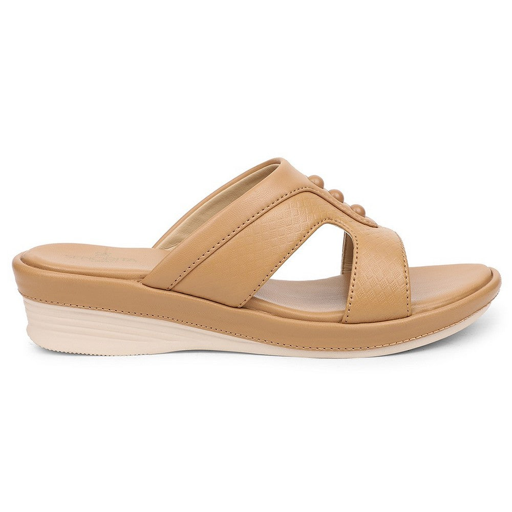 Senorita Beige Casual Slipper For Women SGL-2 