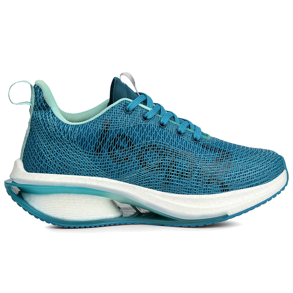 Buy Leap7x Teal Blue Sports Lacing Running Shoes For Women