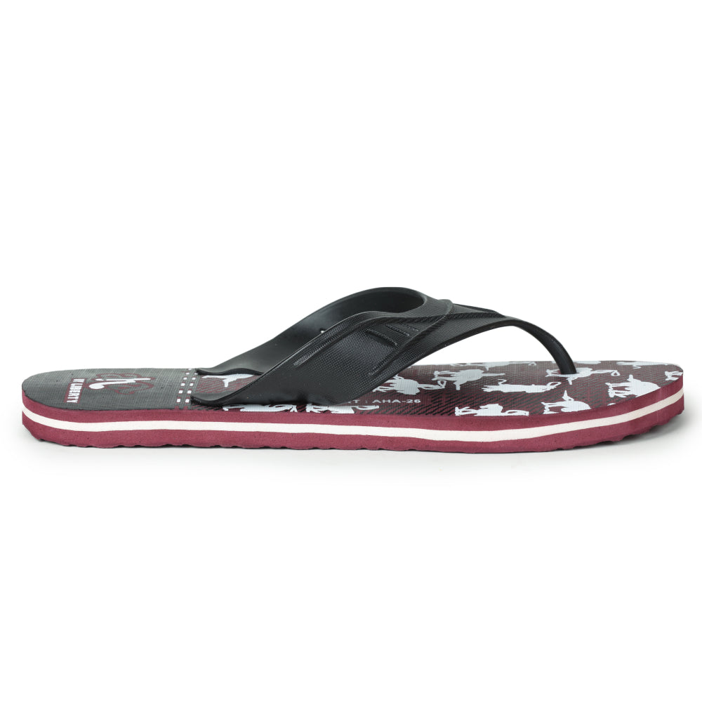 A-HA Casual Black Flip-Flops For Men AHA-26 By Liberty