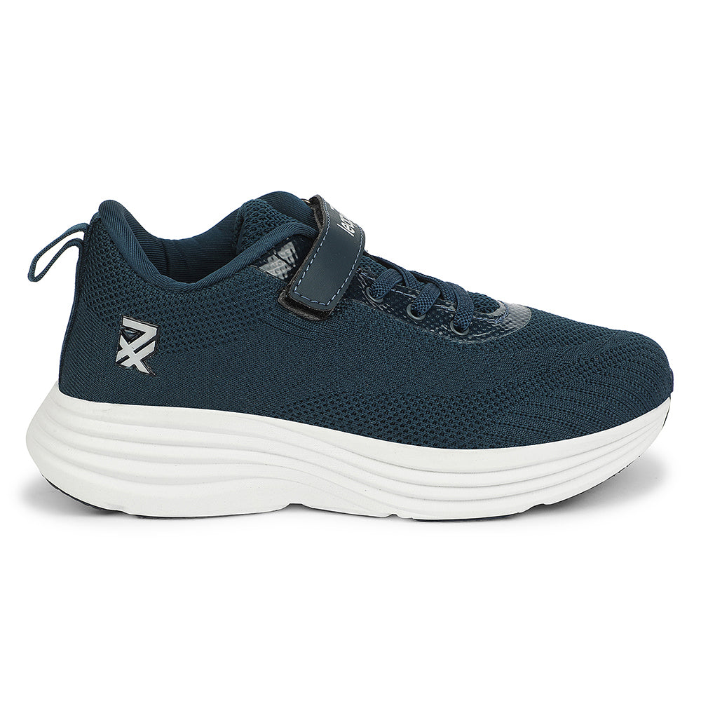 Buy LEAP7X Teal Blue Sports Non Lacing Walking Shoes for Kids
