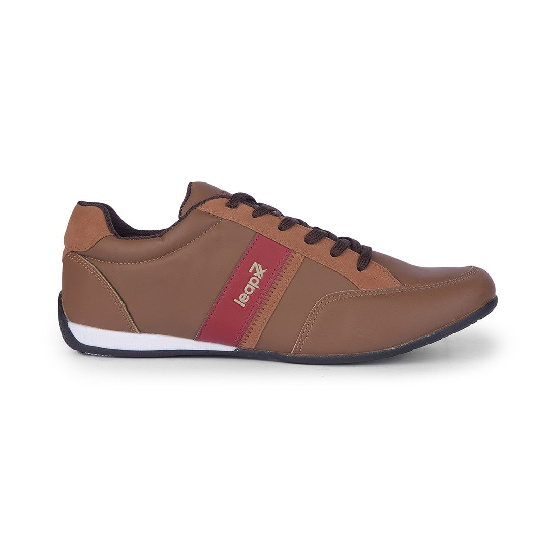 Leap7X LB09-53 Tan Sporty Casual Lacing Running Shoes for Men by Liber