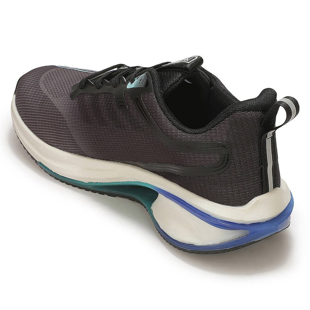 Buy Leap7X ZX-M-41E Black Sports Lacing Running Shoes for Men