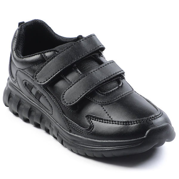 Force 10 Black Velcro Uniform School Shoes For Kids 9906-02T-V By Liberty