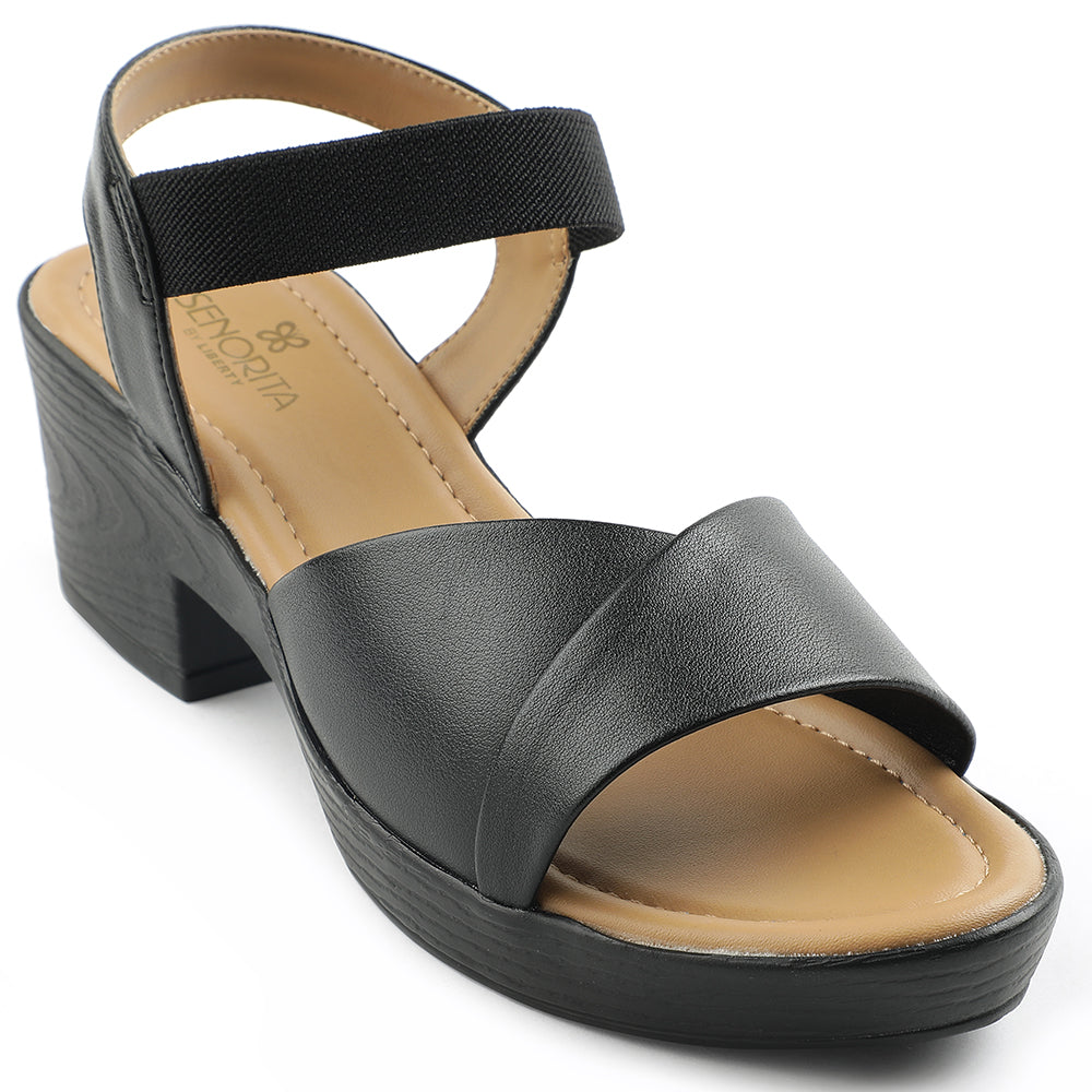 Senorita Black Casual Block Heel Sandal For Women D839-05 