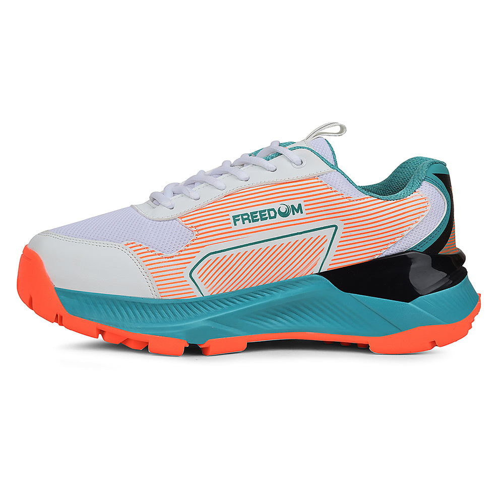 Freedom Orange Sports Lace-Up Cricket Shoes For Men STRIKER-1 By Liberty