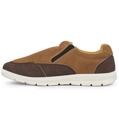 Leap7x Camel Casual Non Lacing Sneakers For Men FRINKS-2E By Liberty