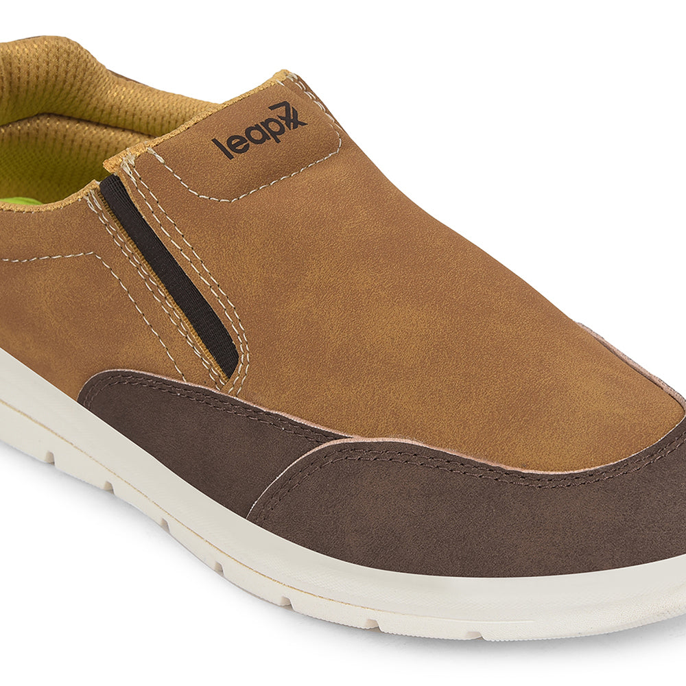 Buy Leap7x Camel Casual Non Lacing Sneakers For Men