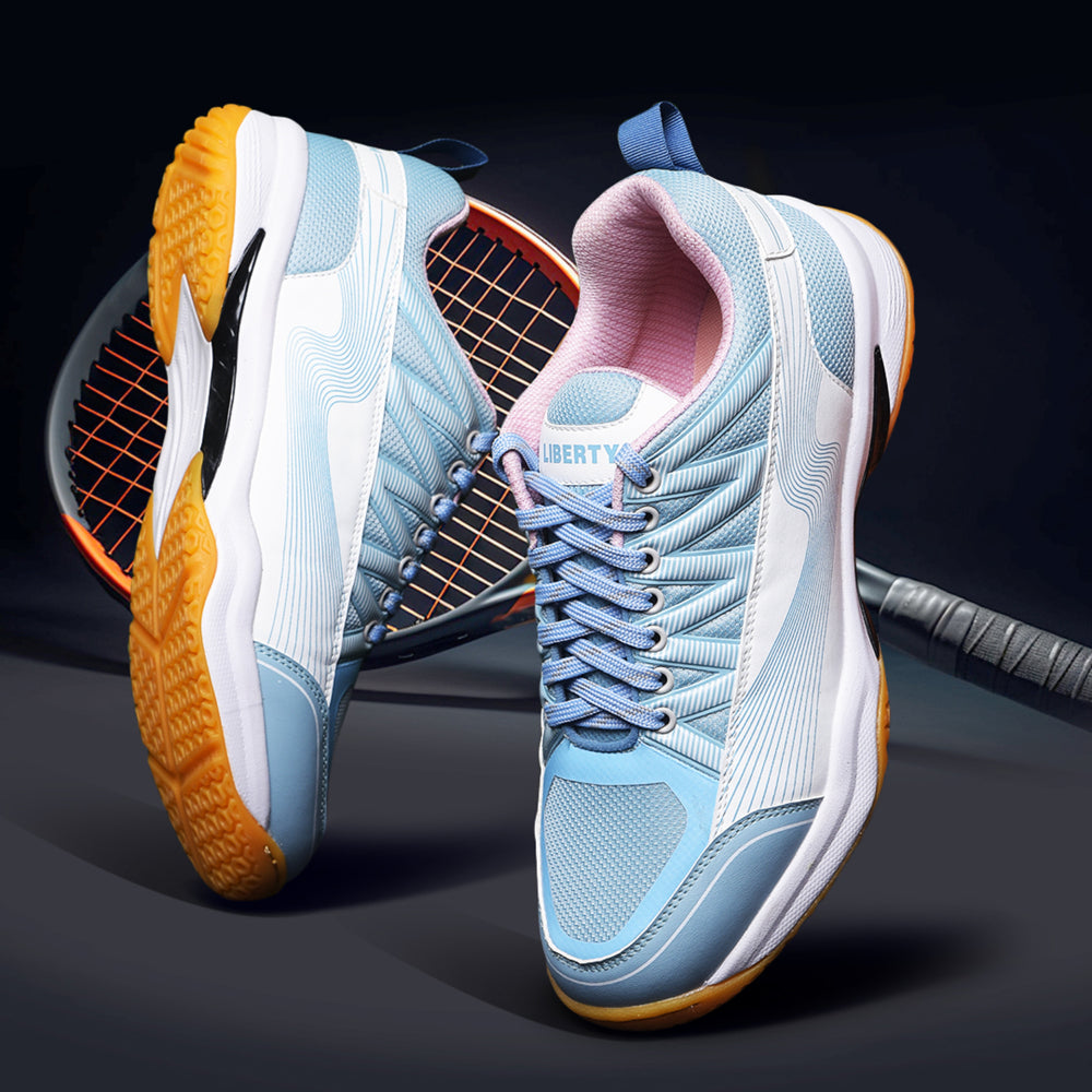 FREEDOM Sports Sky Blue Badminton Shoes For Men GRIPPER-1 By Liberty