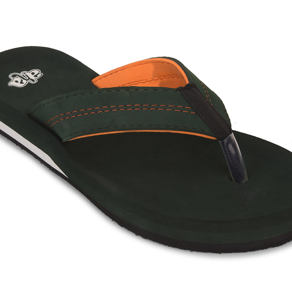 Axact Floops Buy A-HA Olive Green Casual Flip-Flops For Men EXACT By Liberty
