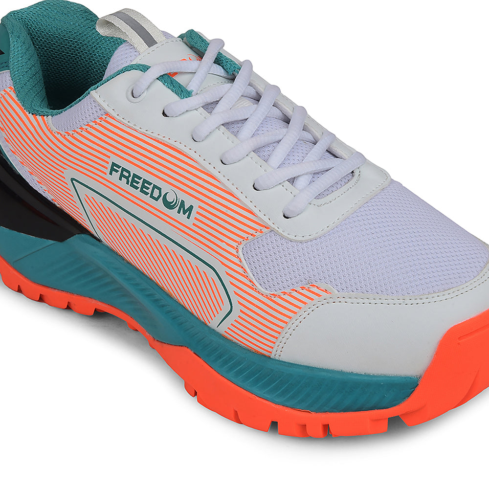 Freedom Orange Sports Lace-Up Cricket Shoes For Men STRIKER-1 By Liberty