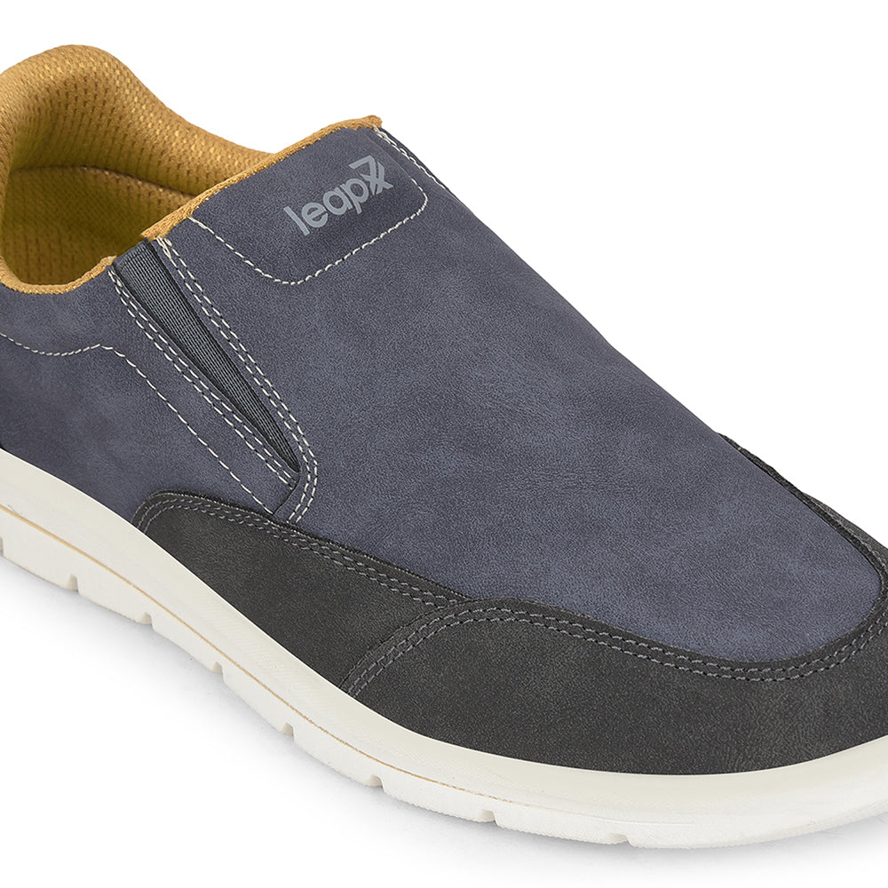 Buy Leap7x Blue Casual Non Lacing Sneakers For Men FRINKS-2E