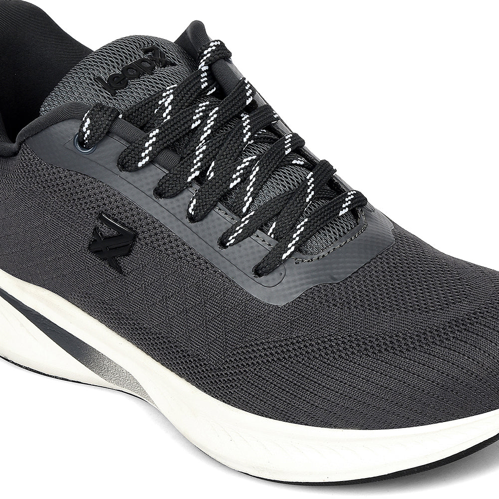 Buy Leap7x Dark Grey Sports Lacing Running Shoes Online
