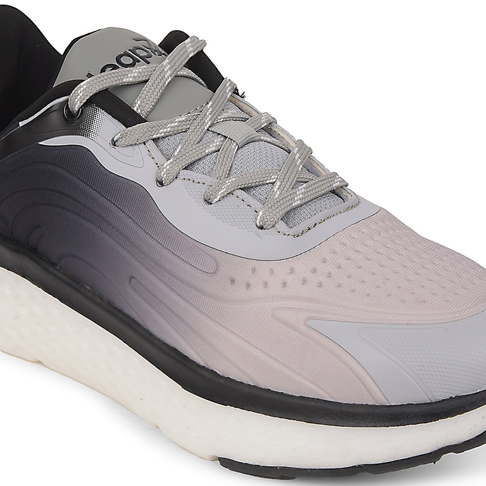 Buy Leap7x Black Sports Lacing Running Shoes For Men NITRUN-10 By