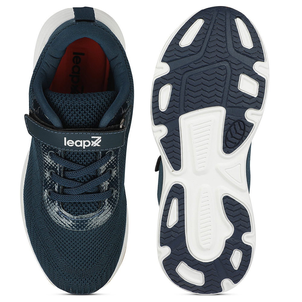 Buy LEAP7X Teal Blue Sports Non Lacing Walking Shoes for Kids