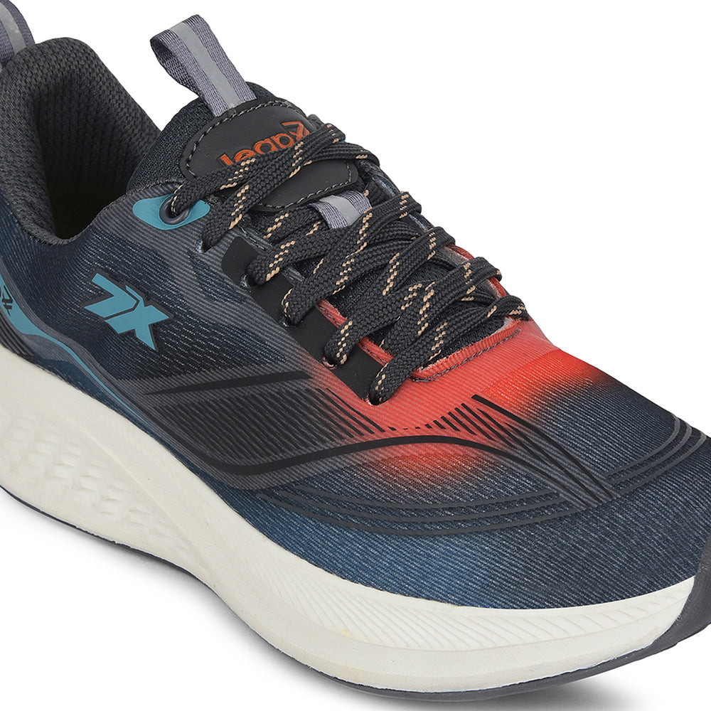Buy Leap7x Grey Sports Lacing Mesh Running Shoes For Men