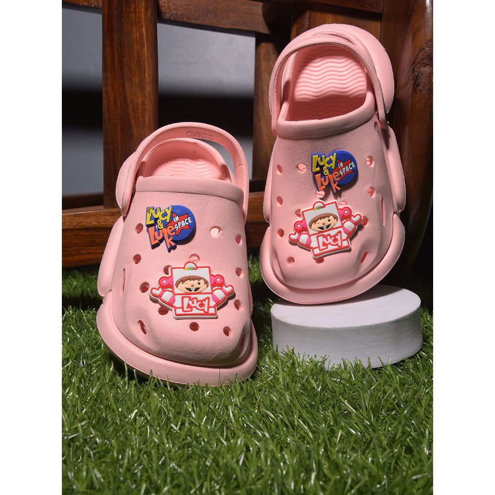 AHA Casual Light Pink Clogs For Kids ZQ-SH-18 By Liberty