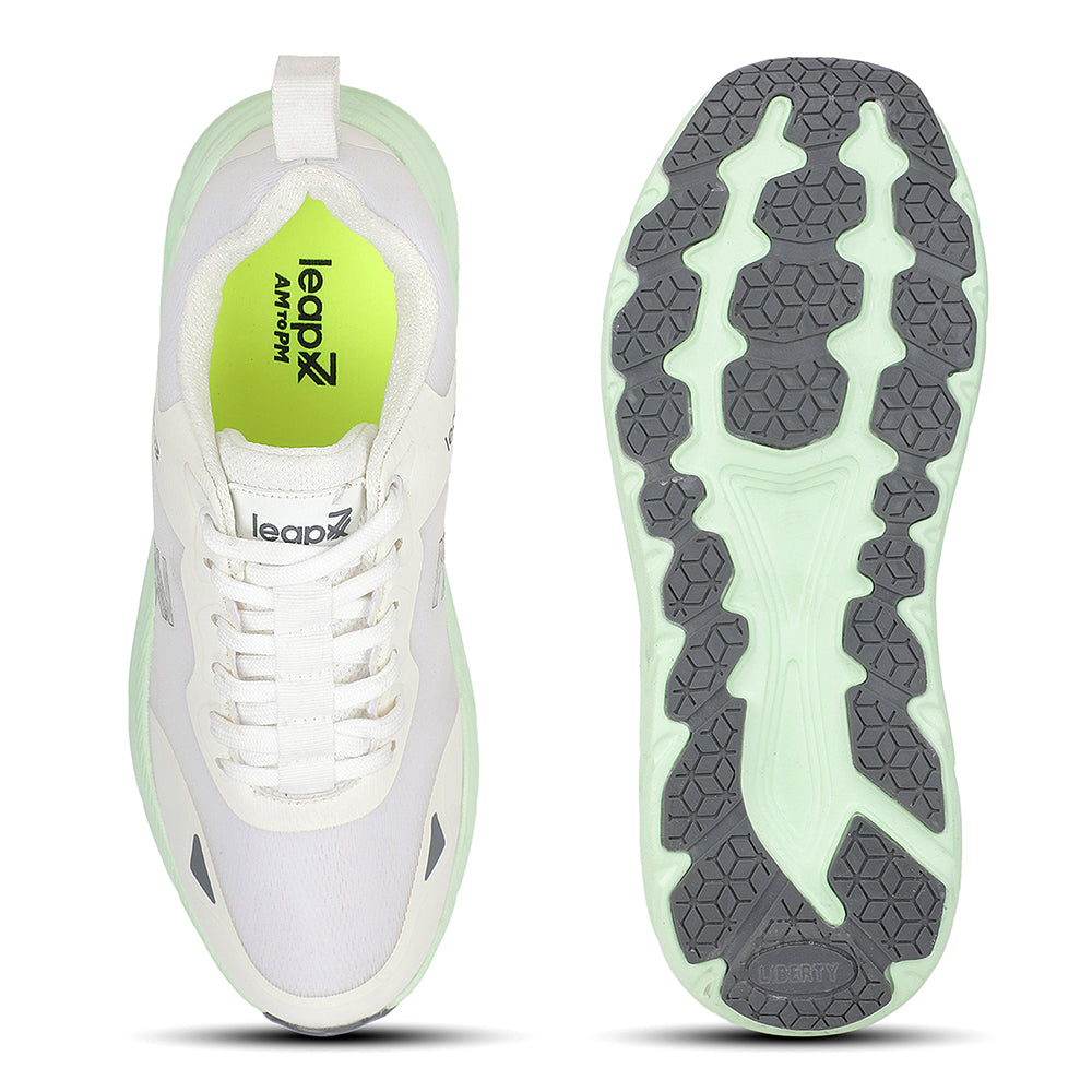 Buy Leap7X FORCESTEPE White Sports Lacing Running Shoes for Men by