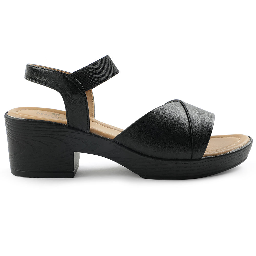 Senorita Black Casual Block Heel Sandal For Women D839-05 