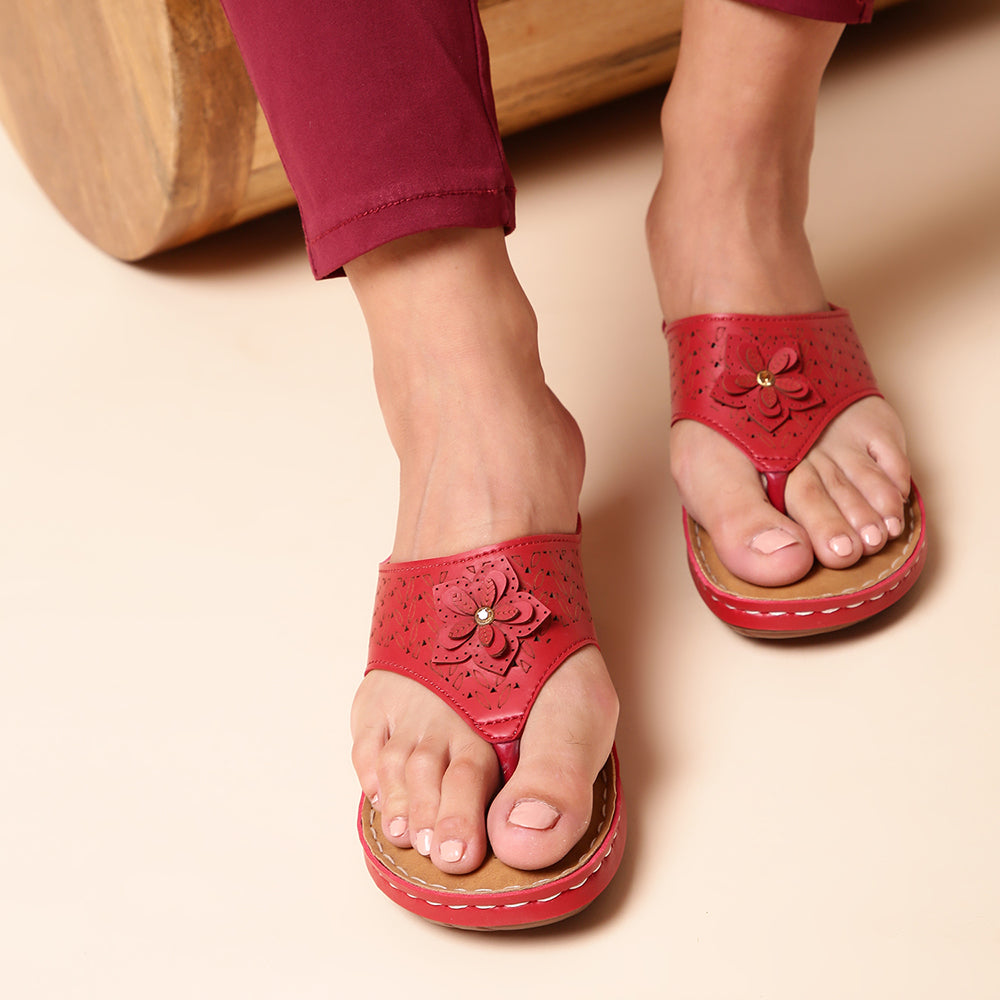 Senorita Casual (Cherry) Slipper For Women LAF-756 By Liberty