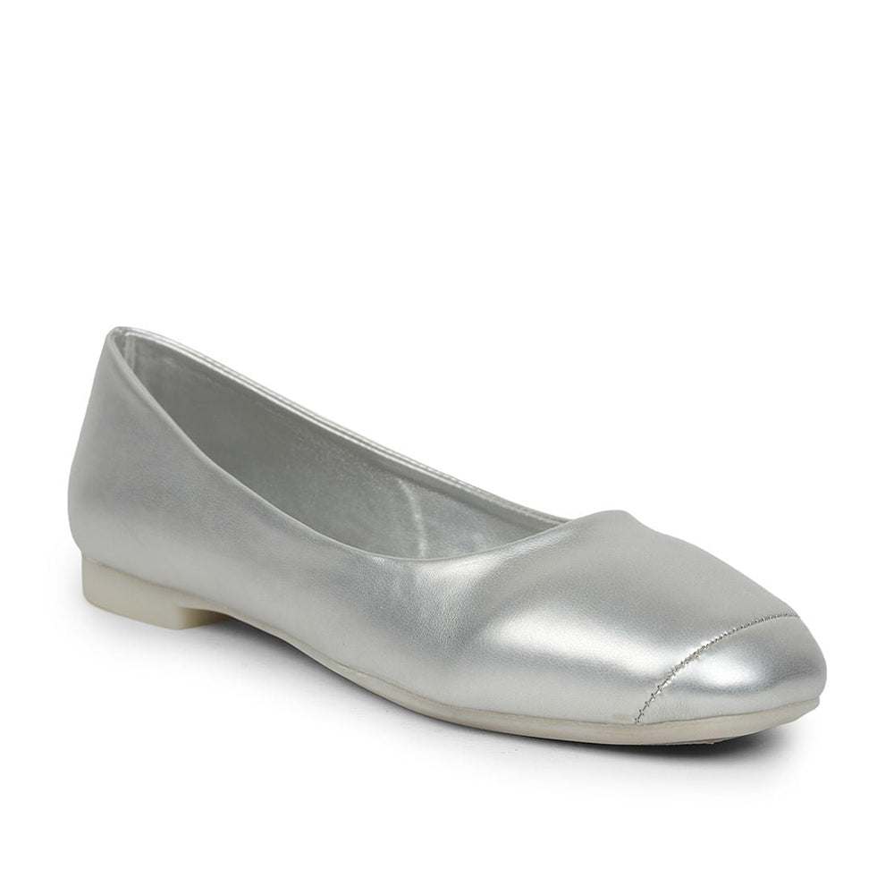 Senorita Fashion (Silver) Ballerina Shoes For Ladies GIF-249 By Liberty