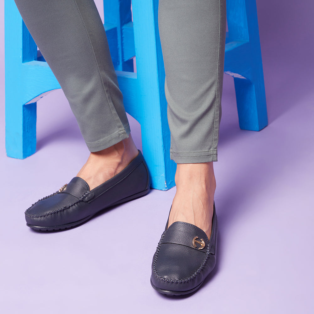 Healers Casual Blue Loafers For Women GI-SD-31 By Liberty