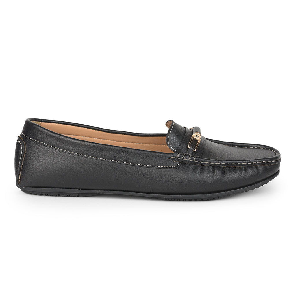 Senorita Casual Black Loafers For Women GI-SML-2 By Liberty