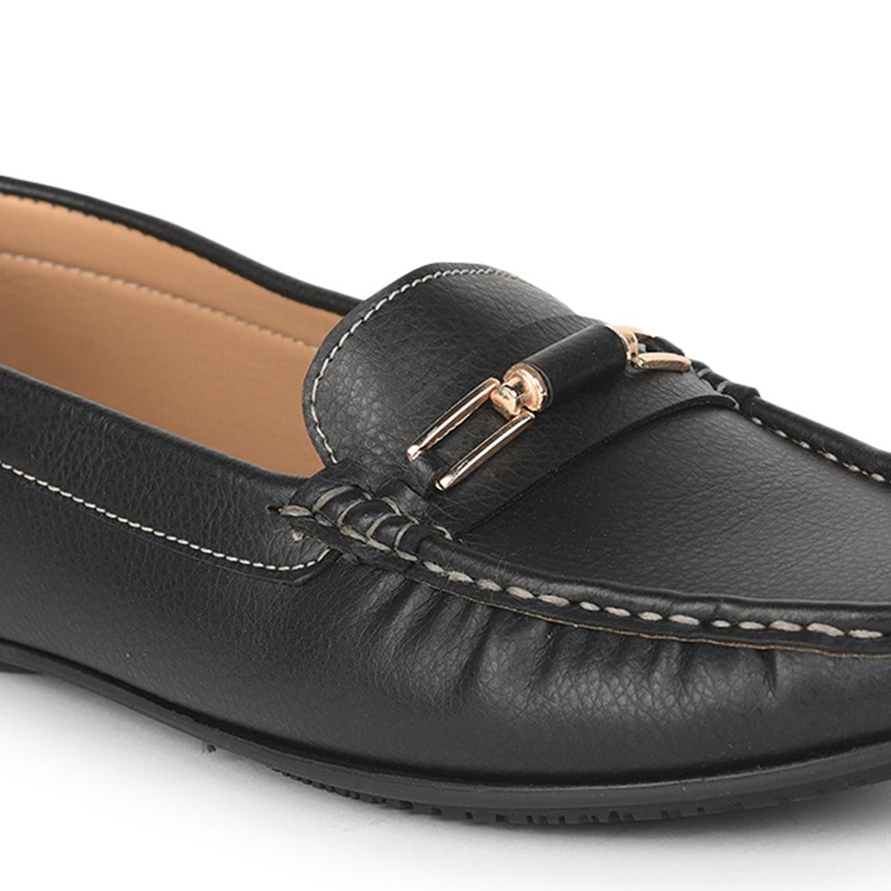 Senorita Casual Black Loafers For Women GI-SML-2 By Liberty