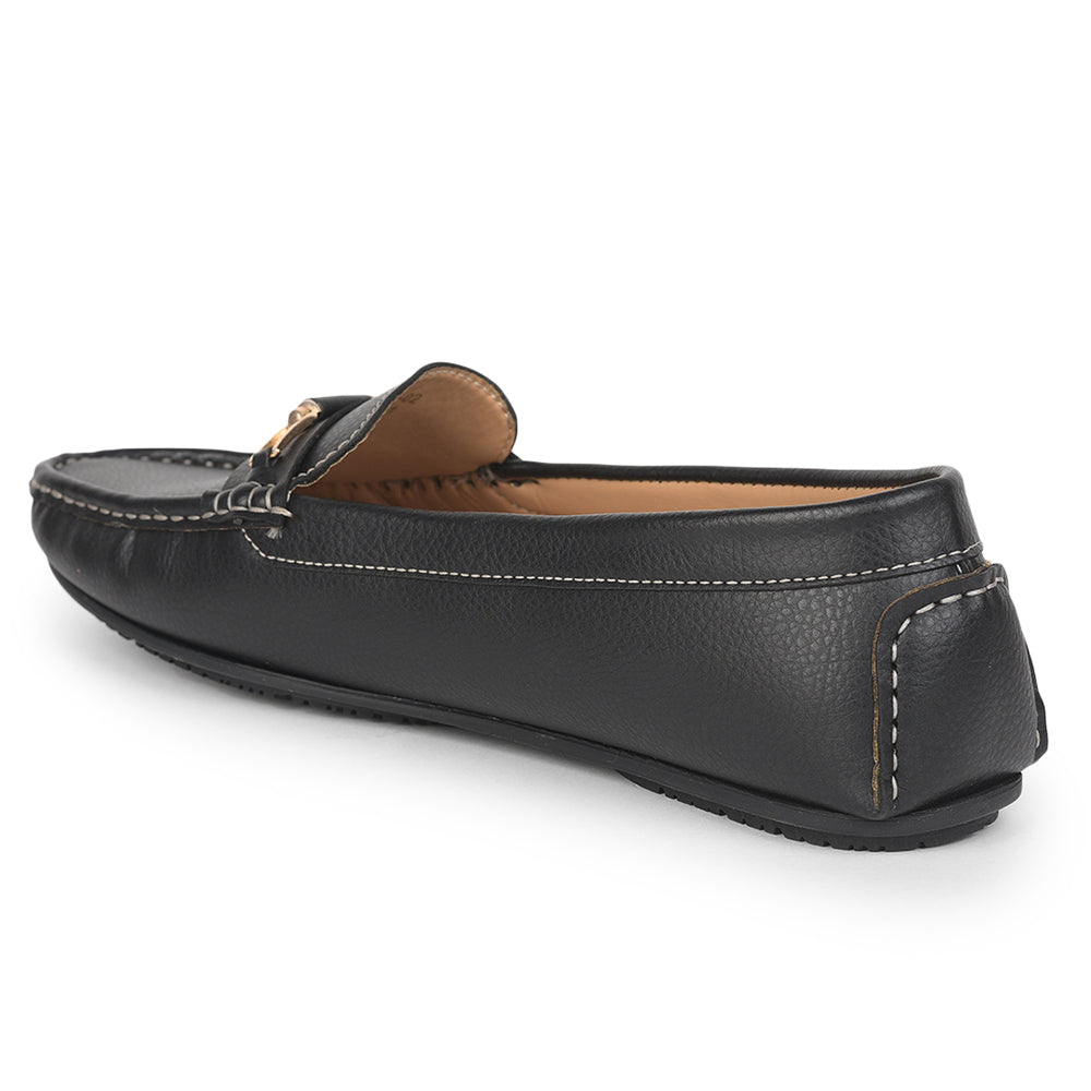 Senorita Casual Black Loafers For Women GI-SML-2 By Liberty
