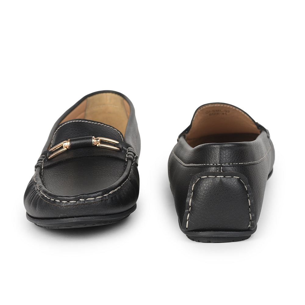 Senorita Casual Black Loafers For Women GI-SML-2 By Liberty
