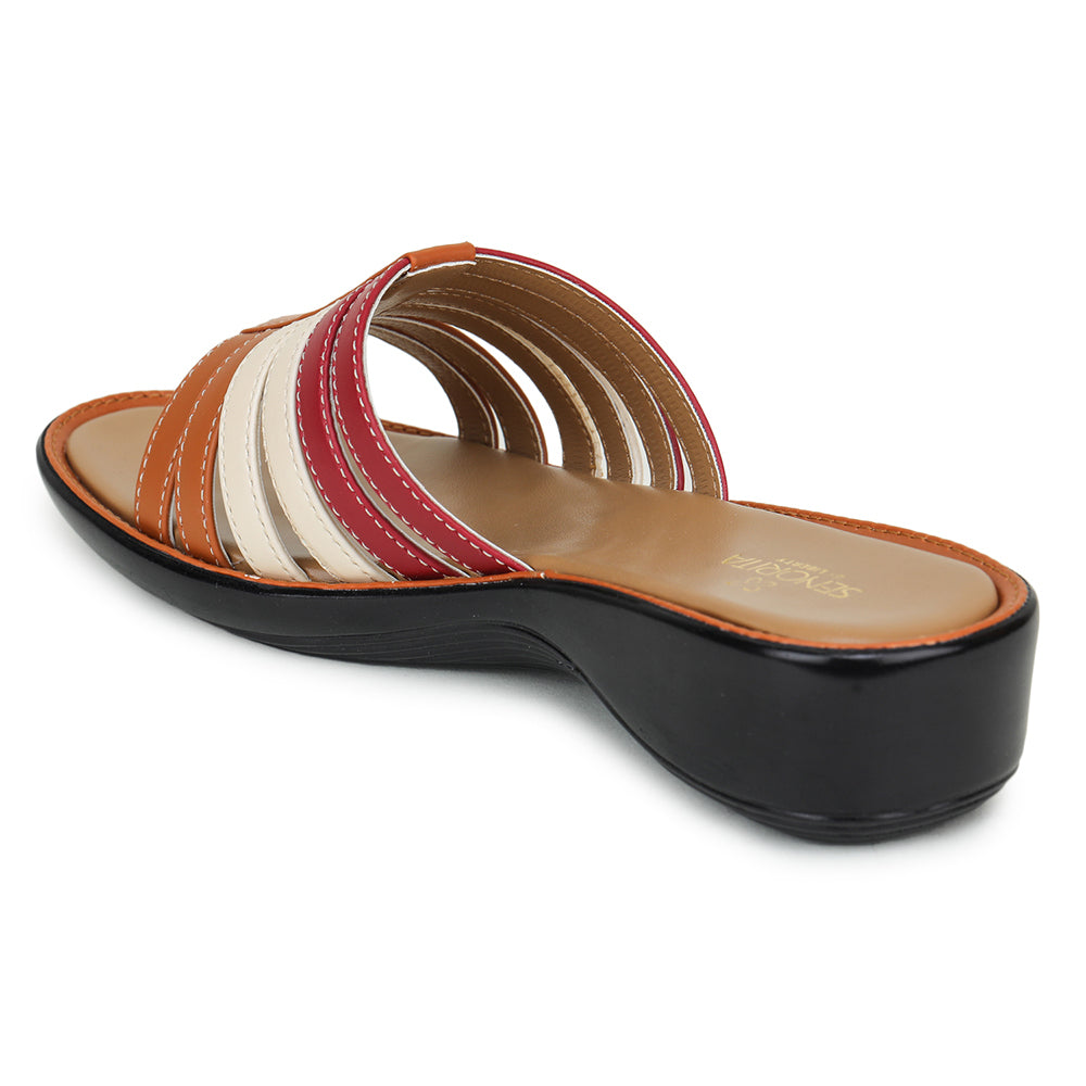 Senorita Casual (Tan) Slippers For Women DZL-81 By Liberty